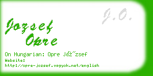 jozsef opre business card